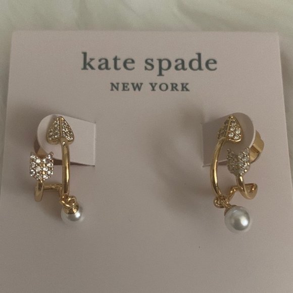 KATE SPADE Love Game Huggie Earrings - Picture 2 of 6